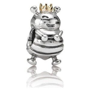 Authentic Pandora Two Tone 14k Gold Sterling Silver Queen Bee Charm 790227 ALE